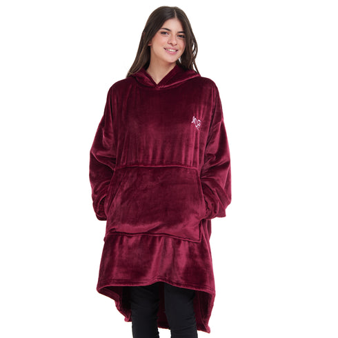 Snuggs Blanket Hoodie Dark Red
